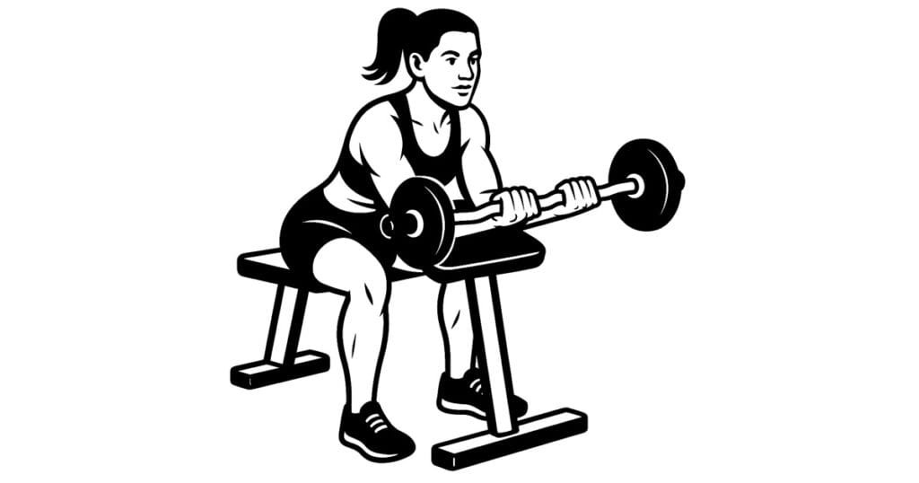 E-Z Bar Bench Wrist Curl