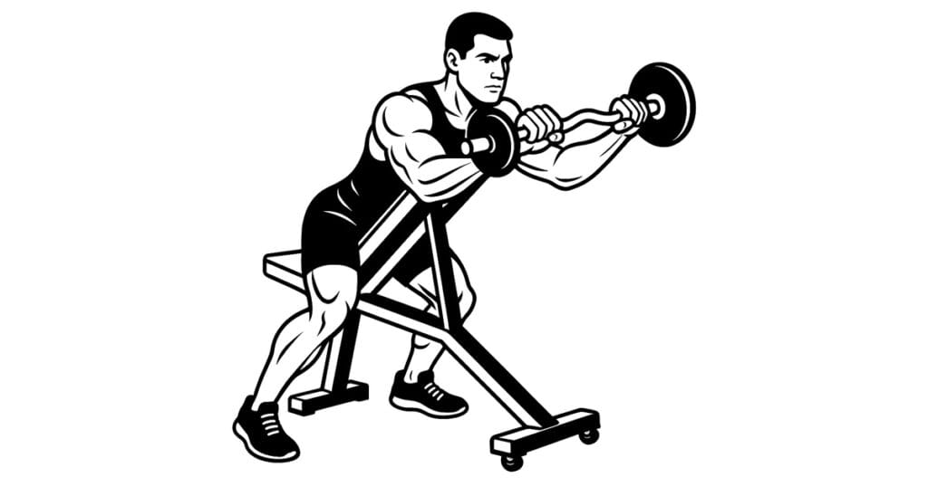 E-Z Bar Chest Supported Front Raise