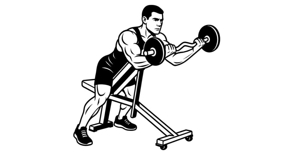 E-Z Bar Chest Supported Underhand Front Raise
