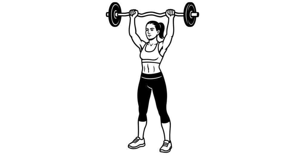 E-Z Bar Close Grip Shoulder Press