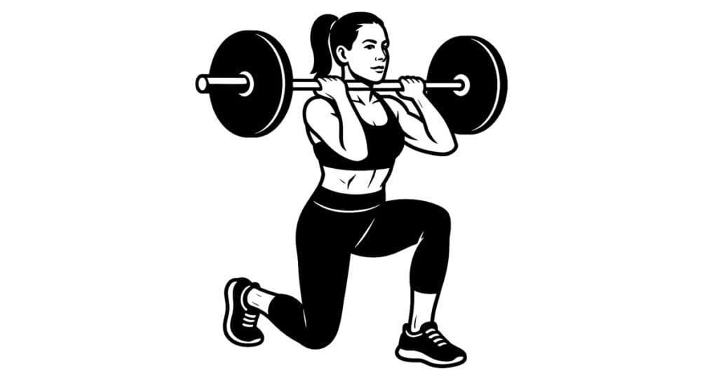 Barbell Front Rack Lunge