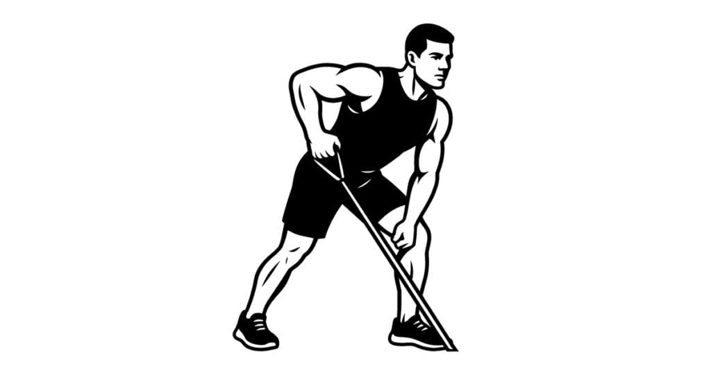 Resistance Band Lawn Mower Row