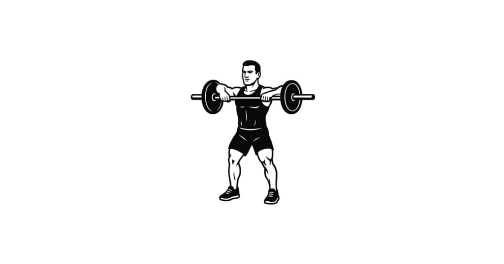 Barbell Upright Row Wide Grip