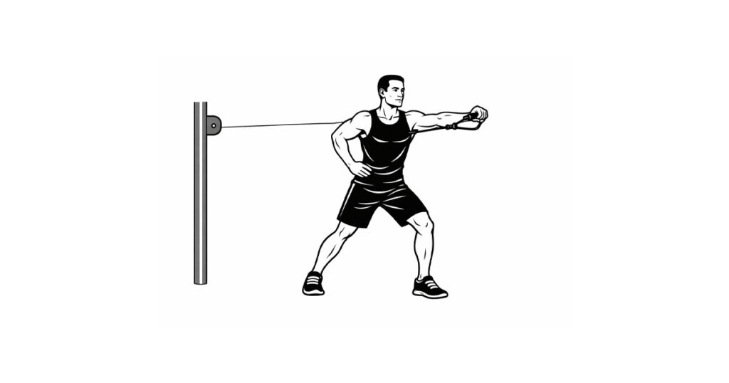Cable One Arm Chest Press