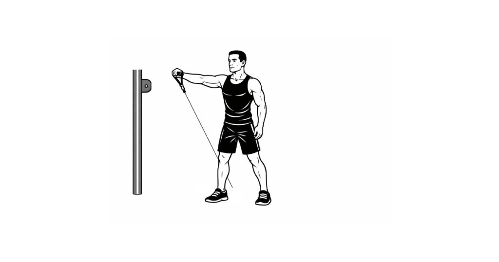 Cable One Arm Front Raise