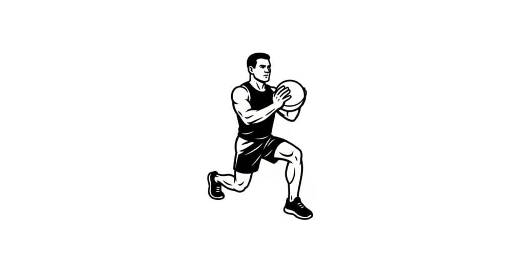 Medicine Ball Lunge Chest Press