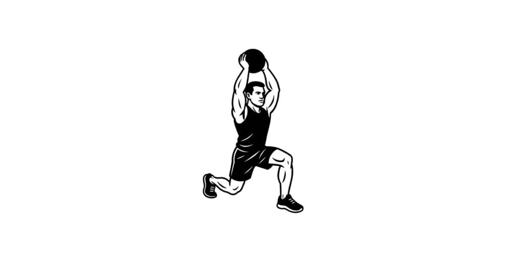 Medicine Ball Lunge Overhead Extension