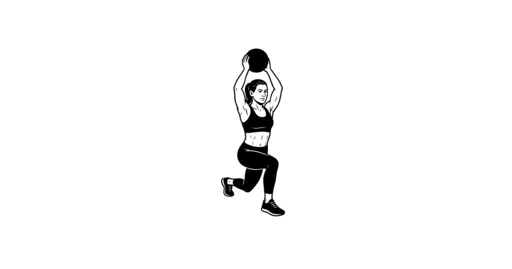 Medicine Ball Overhead Lunge