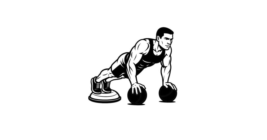 Medicine Ball Push-ups On Bosu Ball