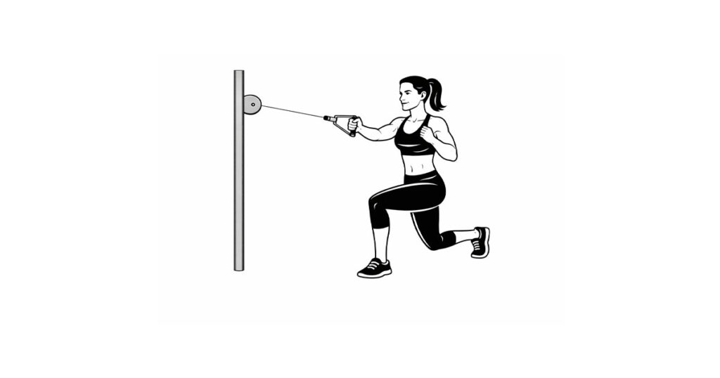 Cable Reverse Lunge Row