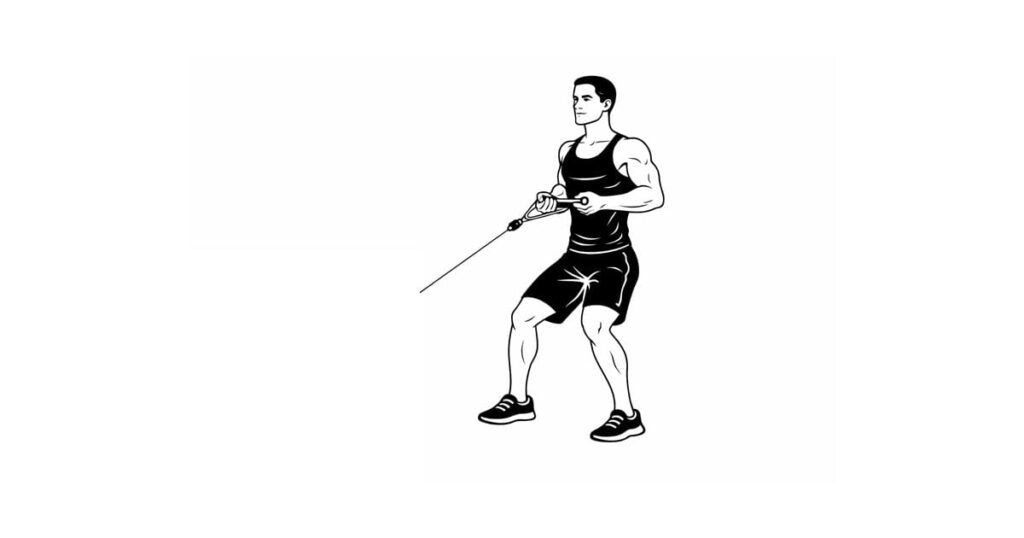 Cable Standing Row Reverse Grip