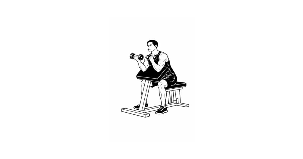 2 Dumbbell Preacher Curls