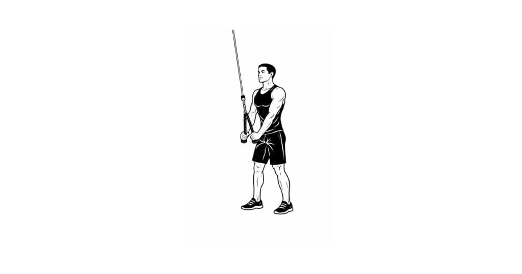 Cable Rope Triceps Pushdown