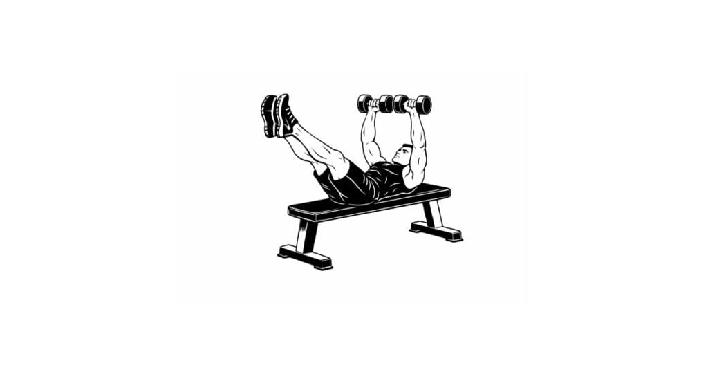 Dumbbell Bench Press With Leg Lift