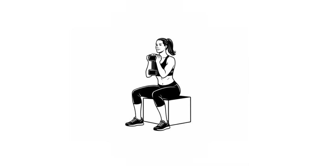 Dumbbell Goblet Box Squat