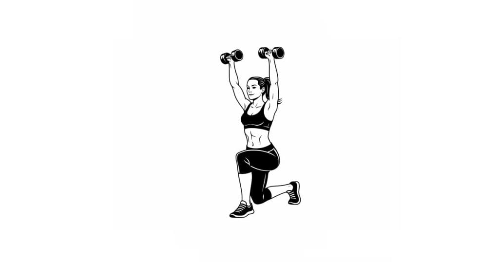 Dumbbell Half Kneeling Shoulder Press