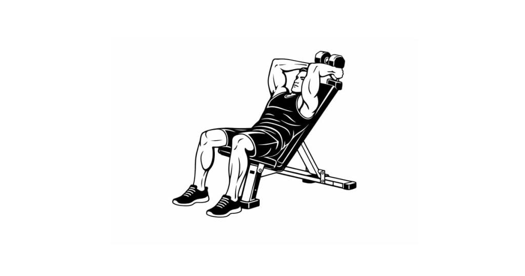 Dumbbell Incline Overhead Extension