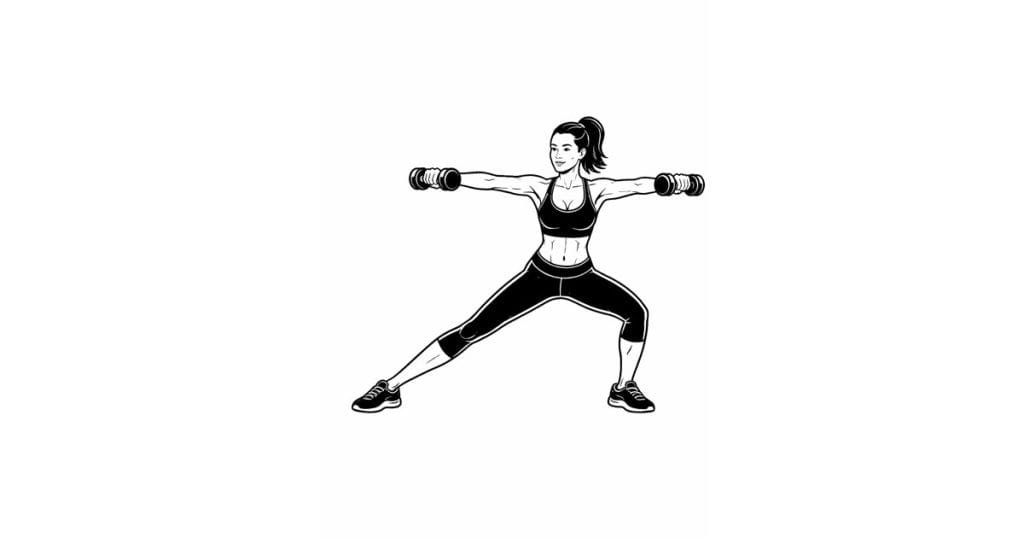 Dumbbell Lateral Lunge with Lateral Raise