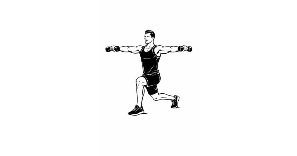 Dumbbell Lunge Lateral Raise
