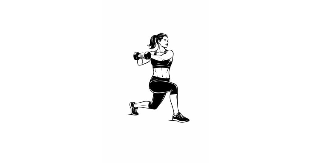 Dumbbell Lunge Rotation