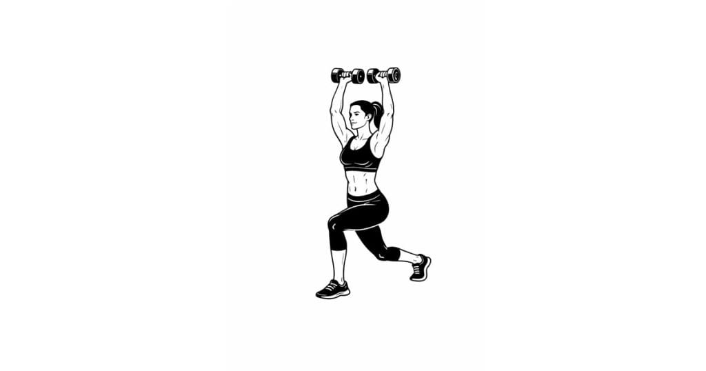 Dumbbell Overhead Lunge