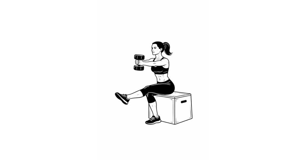 Dumbbell Pistol Box Squat