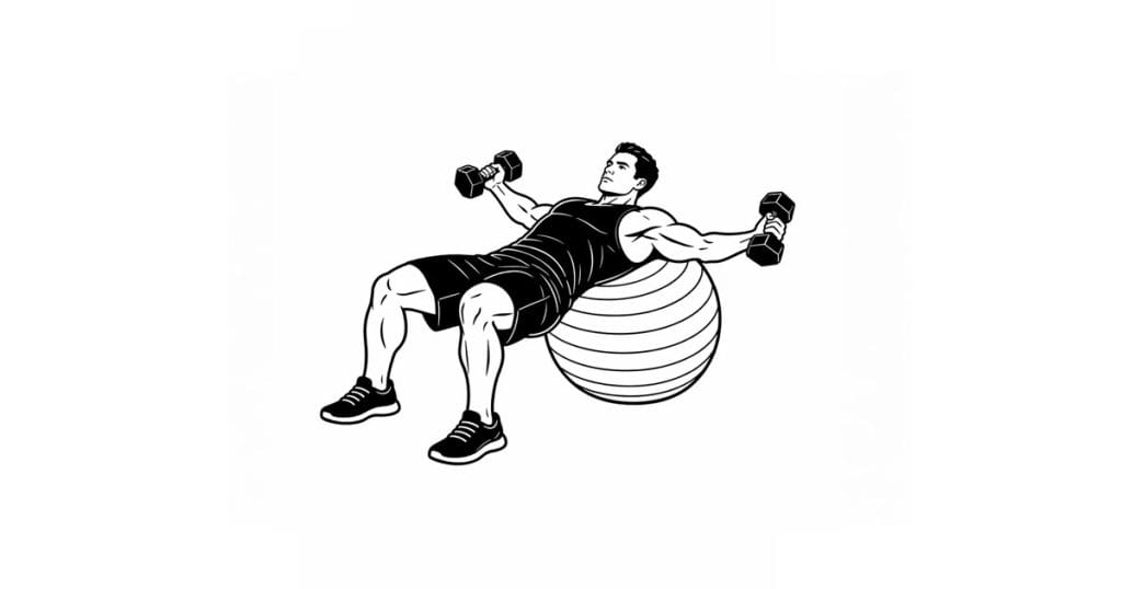 Dumbbell Stability Ball Fly