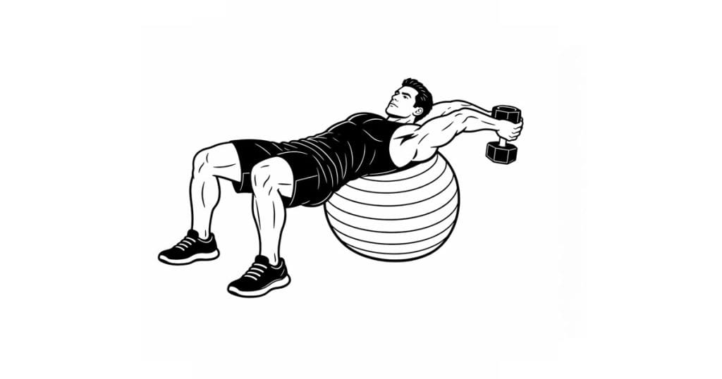 Dumbbell Stability Ball Pullover