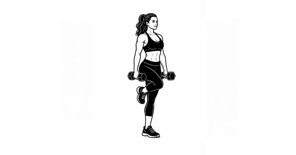 Dumbbell Stork