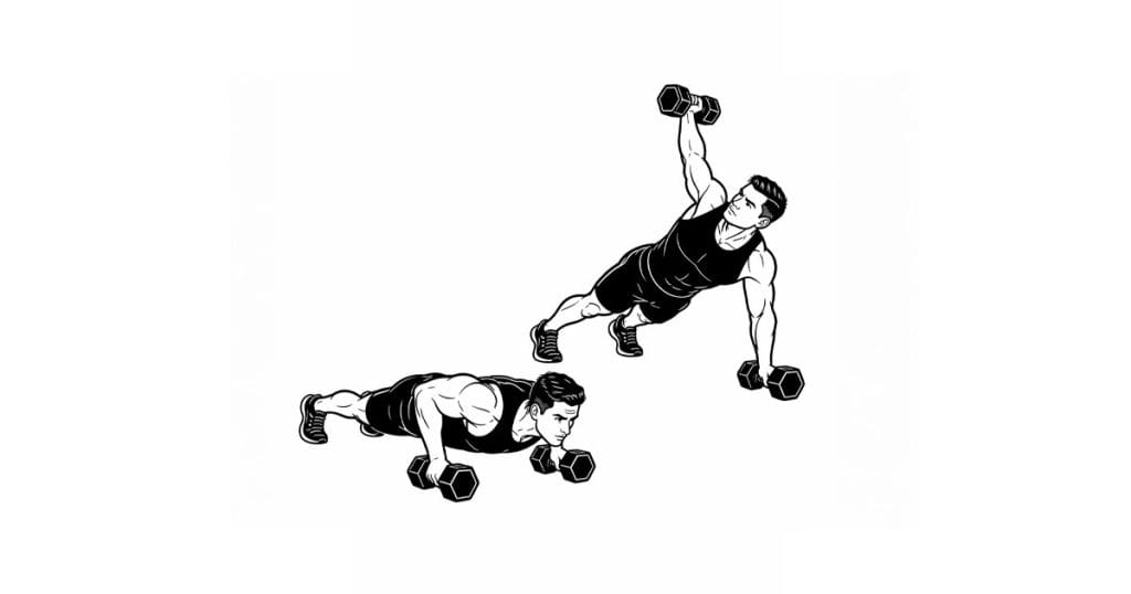 Dumbbell T Push-Up