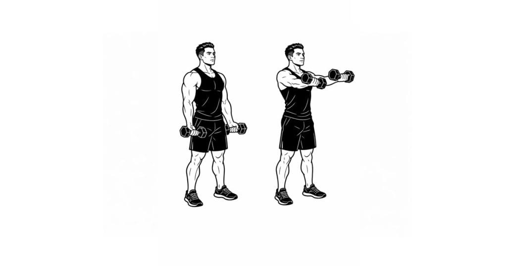 Dumbbell Underhand Front Raise