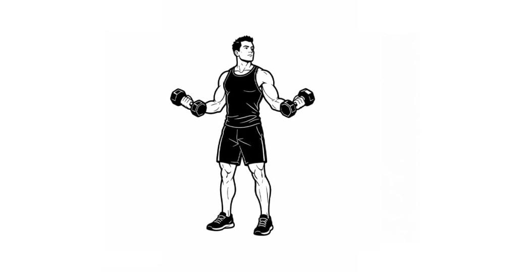 Dumbbell Wide Grip Curl