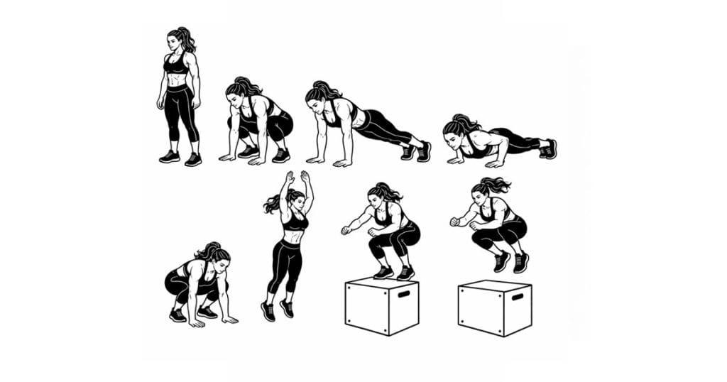 Burpee to Box Jump Over