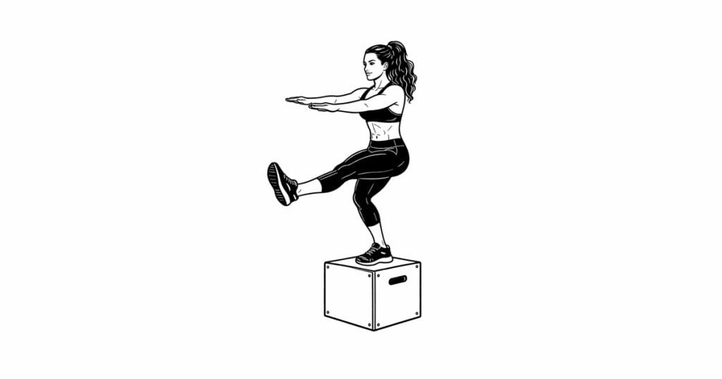 Elevated Pistol Squat on Box