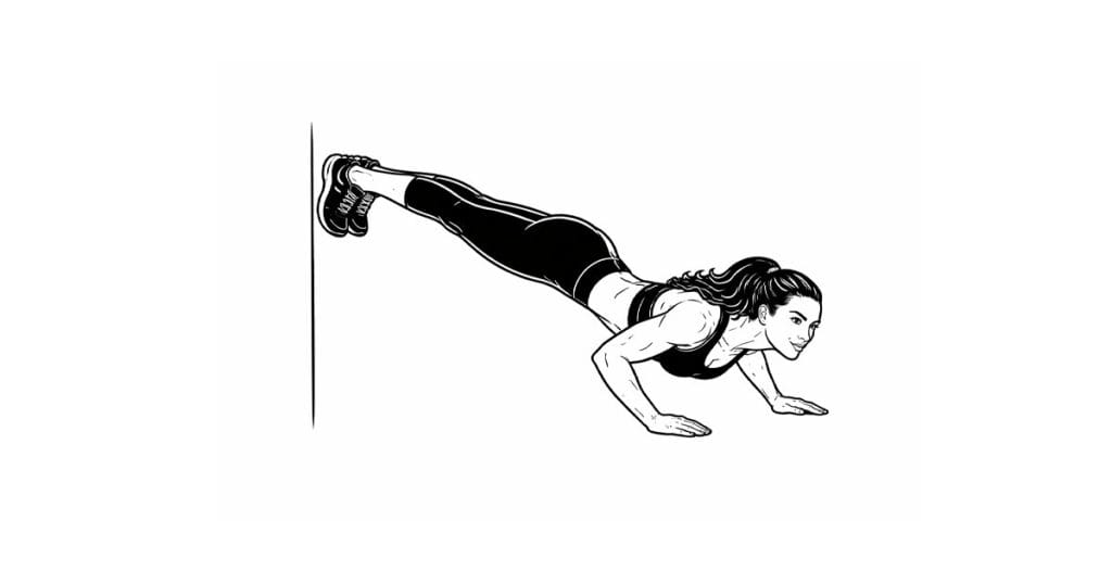 Feet on Wall Push-Up