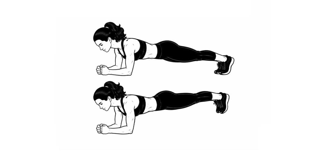 Plank Heel Raise