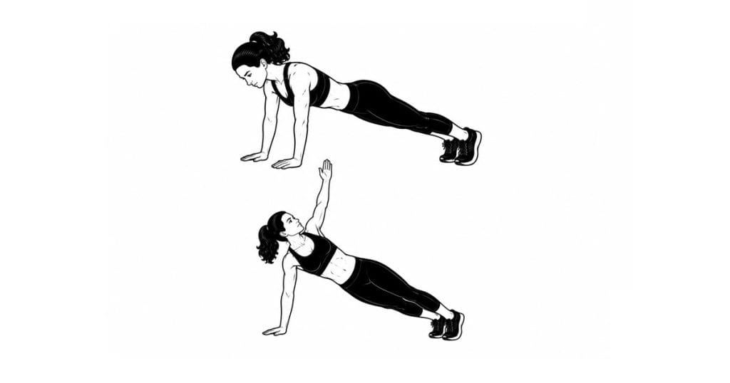 Plank T-Rotation