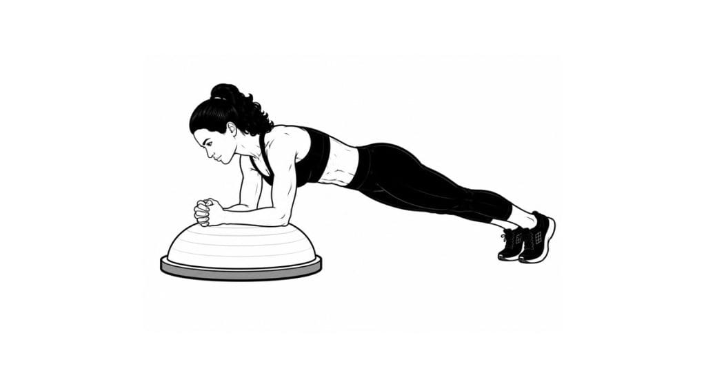 Forearm BOSU Plank