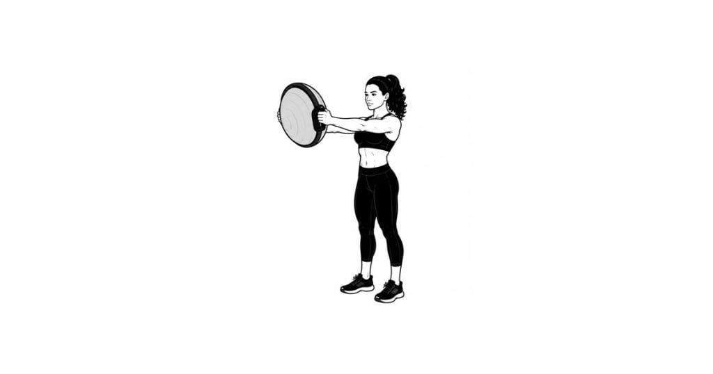 Standing BOSU Forward Press
